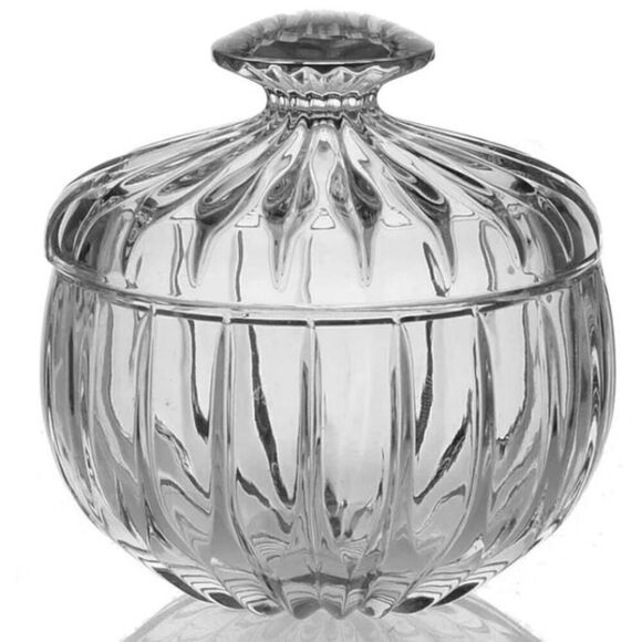 Mikasa Park Lane Crystal Condiment Jar with Lid